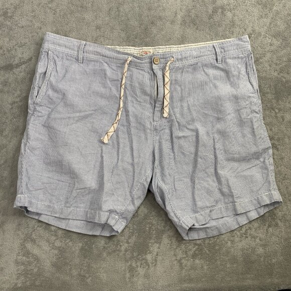 Faherty Shorts Mens 42x8” Stretch Beach Linen Blend Drawstring Casual Preppy - Picture 1 of 10